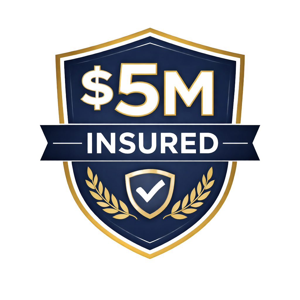 $5M general liability insured