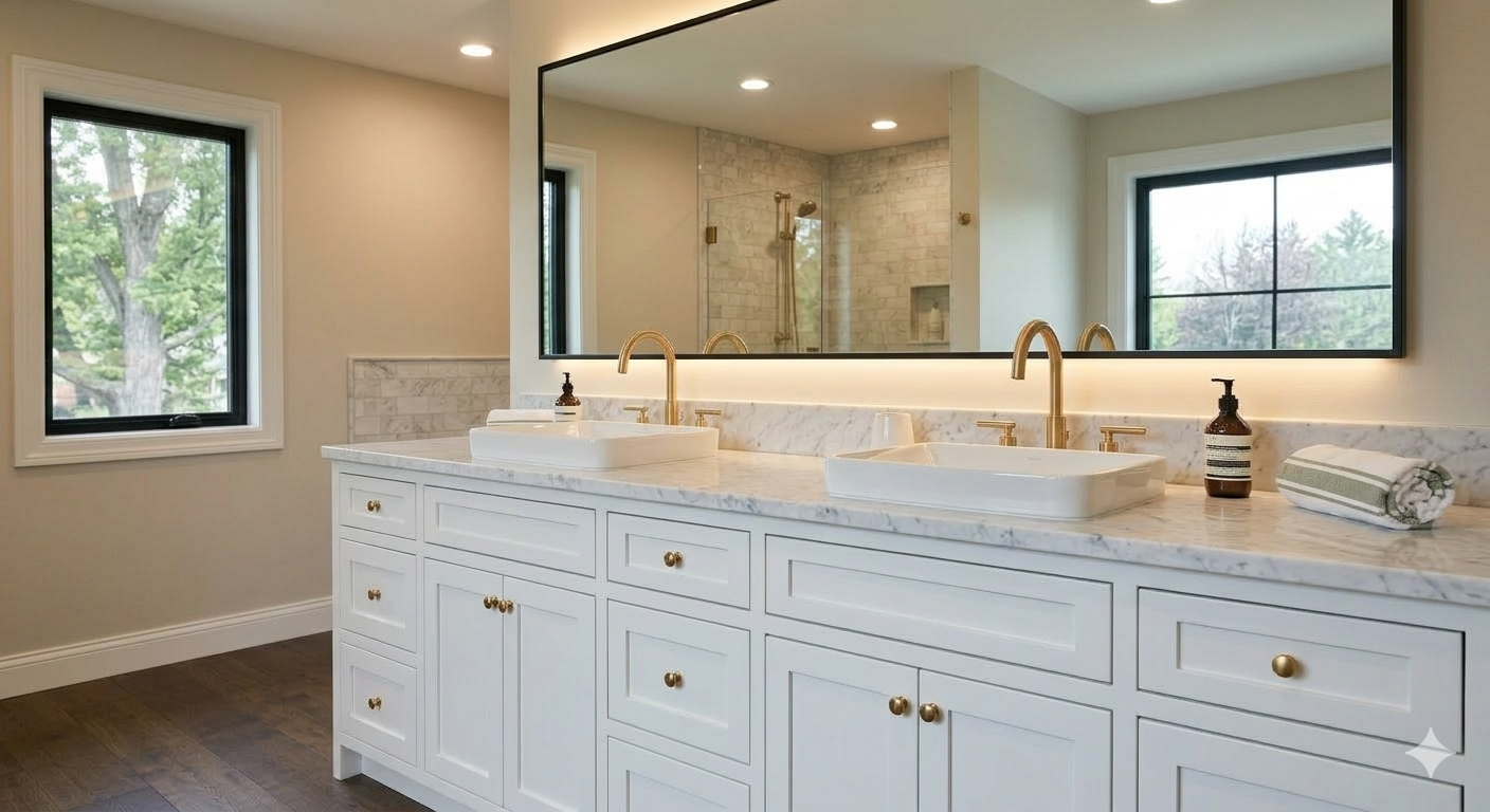 Bathroom Cabinet Painting project in Waterloo Beechwood