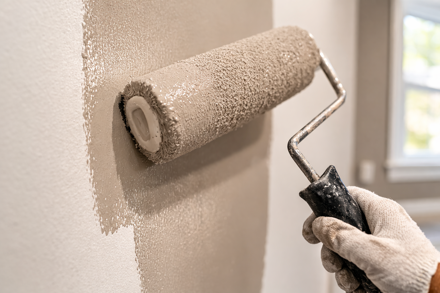 Professional painting in progress