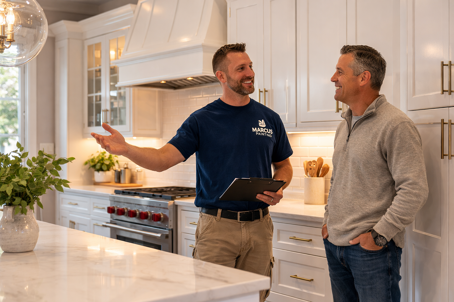 Final walkthrough with homeowner